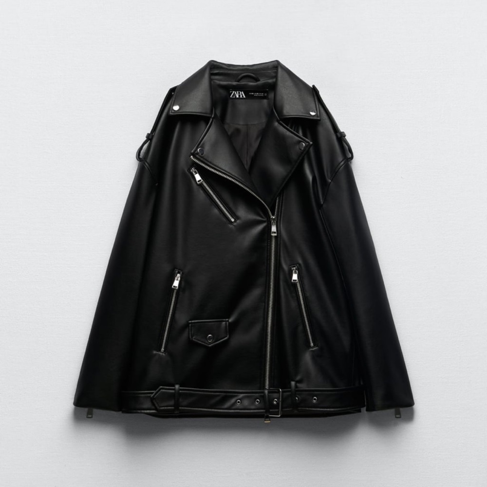 Brand New Zara Oversize Faux Leather Jacket, size M - Picture 3 of 8